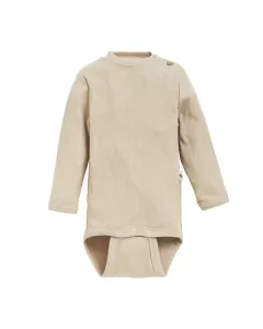 Ribbestrikket body i ull med silke