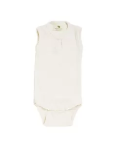 Singletbody m/knapp i ull med silke