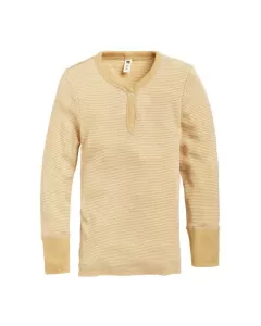 Babytrøye i ull med silke - Strågul/natur