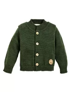 Babyjakke i ull - Skoggrønn