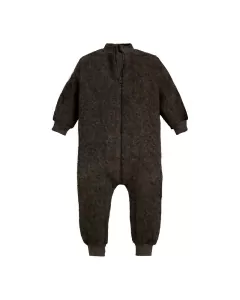 Hel dress i ullfleece - Naturbrun