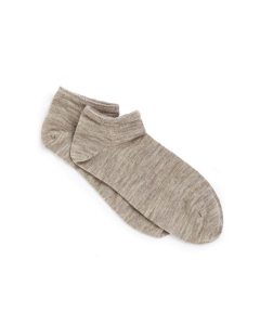 Ankelsokk i ull m/bomull - Linfarge