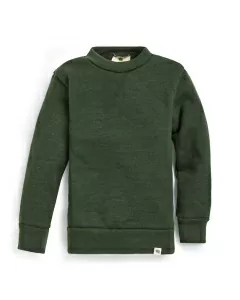 Genser i ullfrotté - Skoggrønn