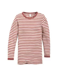 Ulltrøye barn - Mørk rose/natur