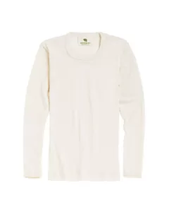 Langermet ulltrøye barn, ull med silke - Naturhvit