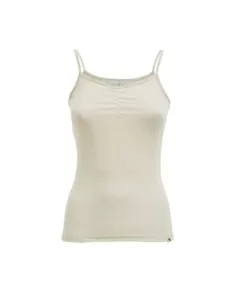 Singlet m/stropper i ull med silke 