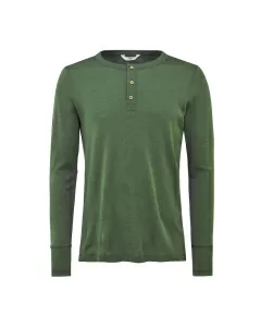 Bestefarstrøye i ull m treknapper - Olivin