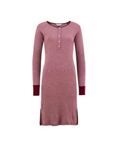 Nattkjole i ull med silke m/knapper