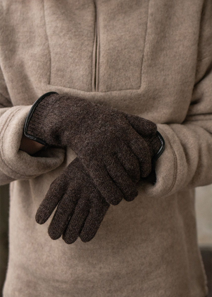 Hansker m/skinnkant til dame