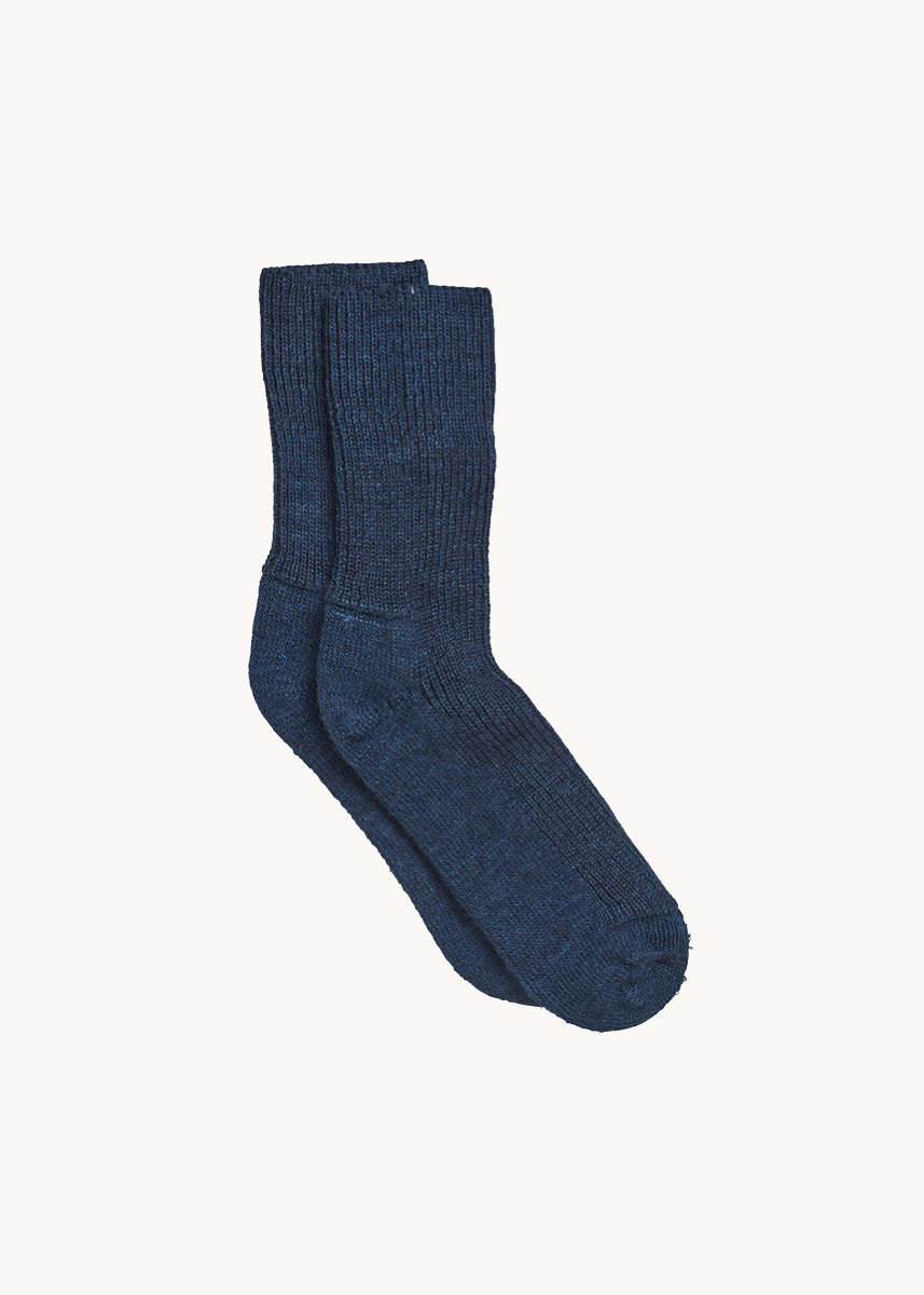 Frottésokk i ull med silke