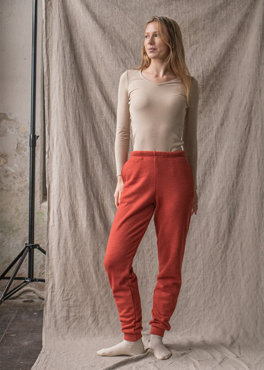 Joggebukse i ullfrotté