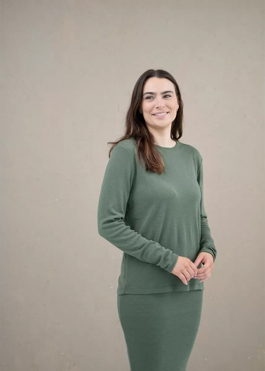 Genser i ull med avslappet fasong