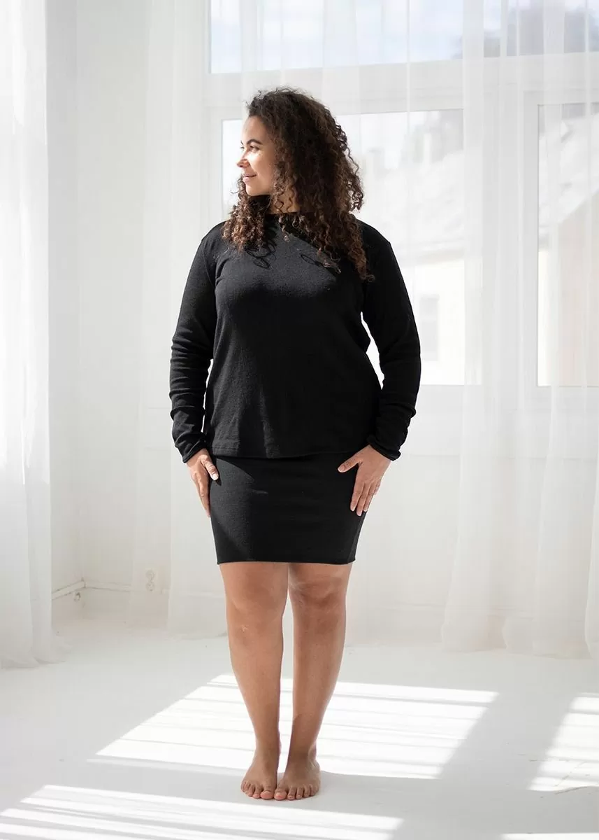 Genser i ull med avslappet fasong