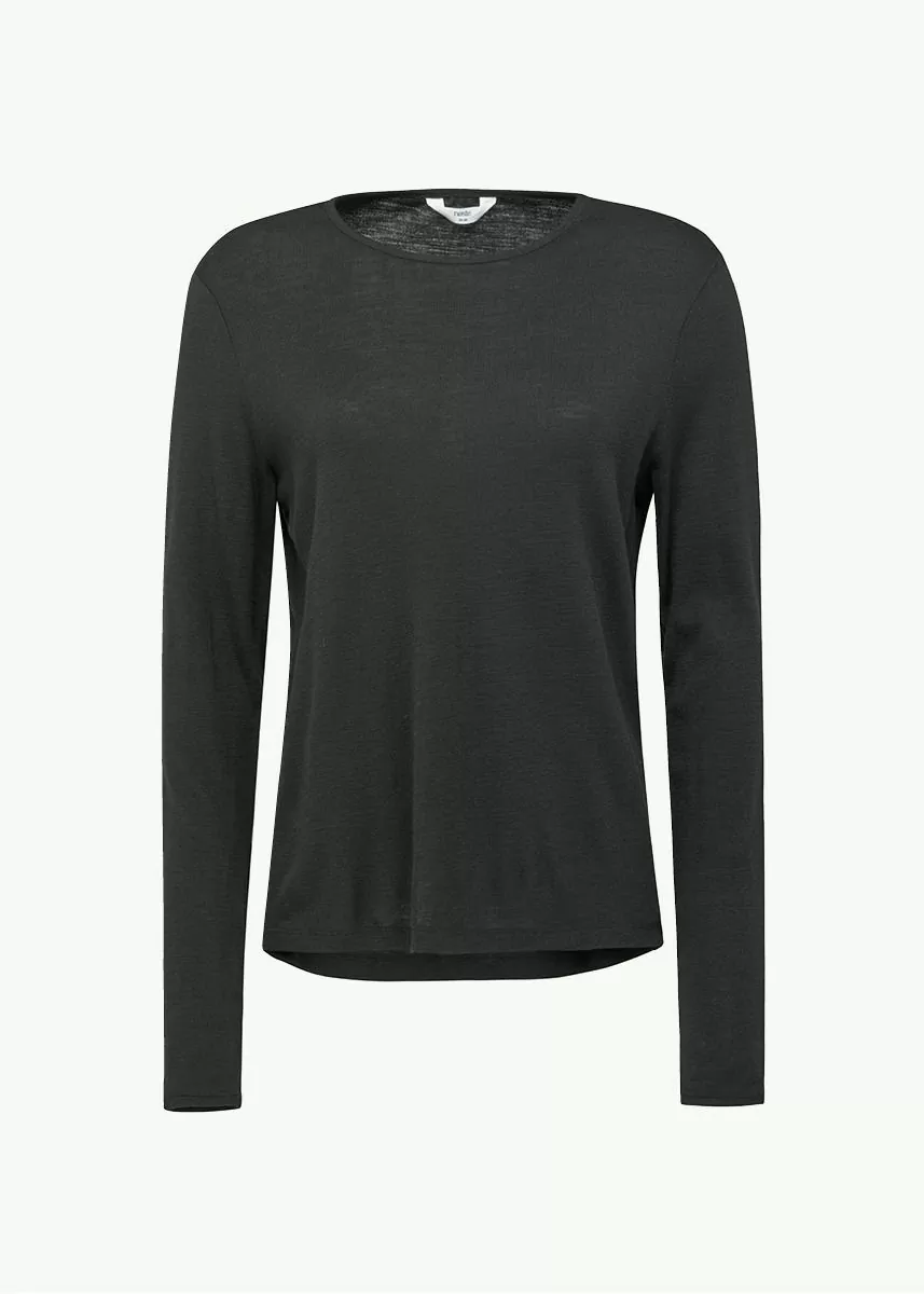 Genser i ull med avslappet fasong