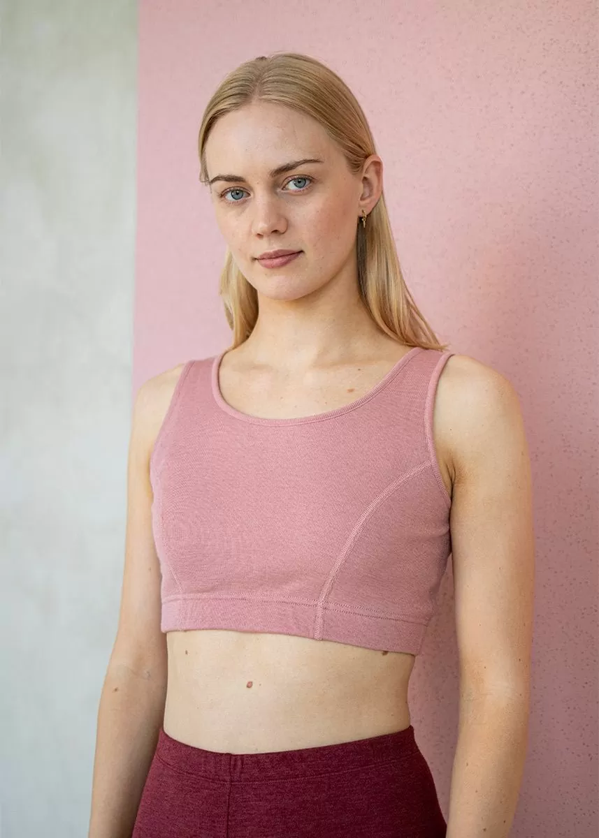 BH-topp i ull med silke 