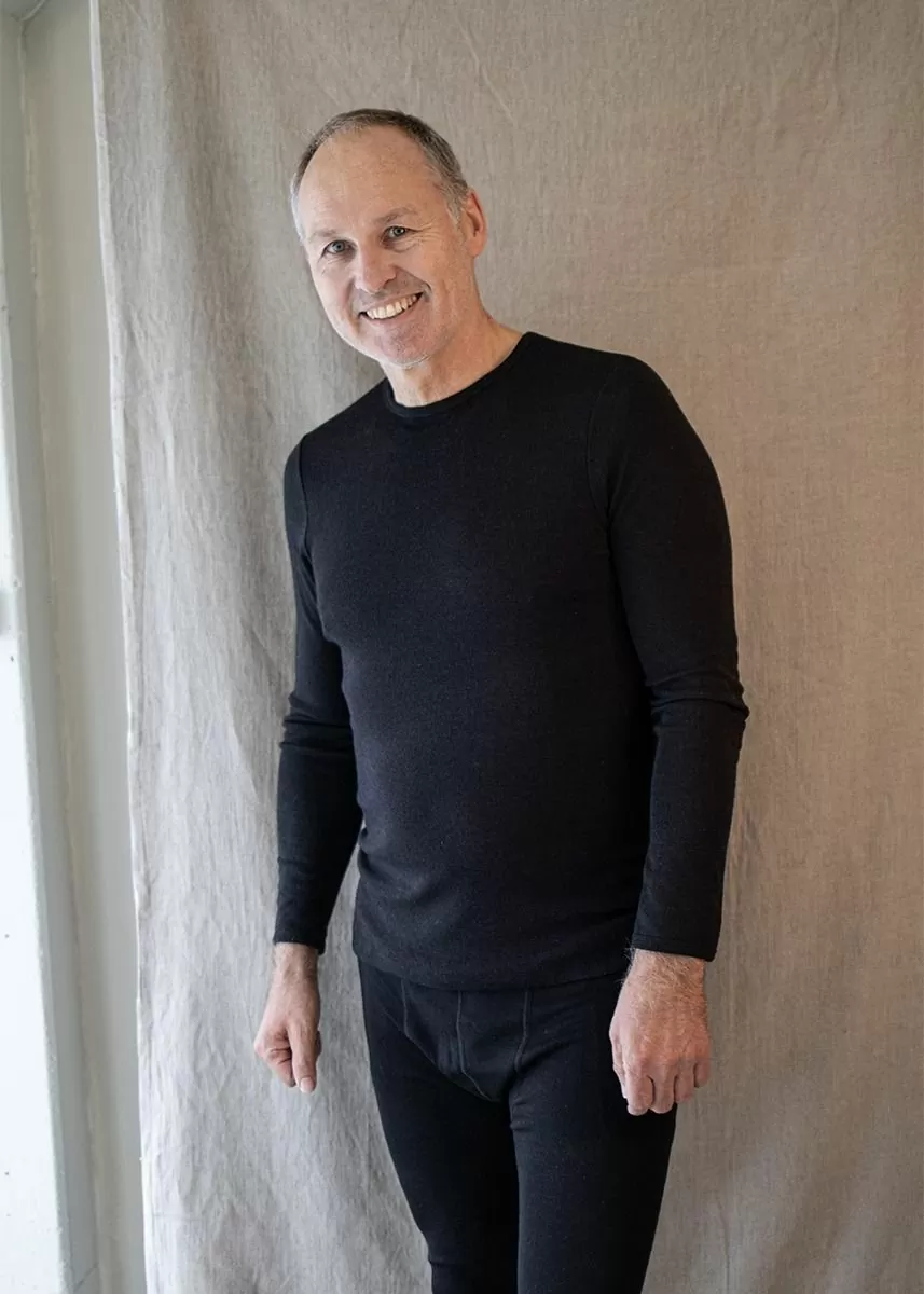 Genser i ull med silke, herre