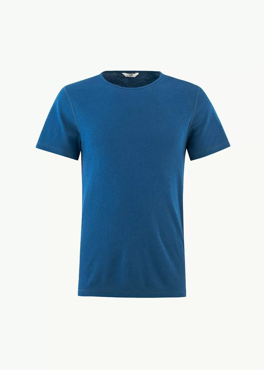 T-skjorte i ull med silke, herre 