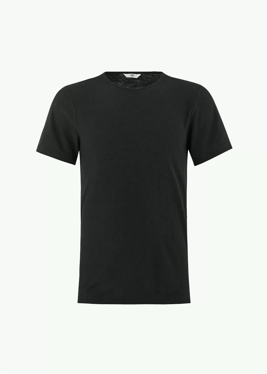 T-skjorte i ull med silke, herre 