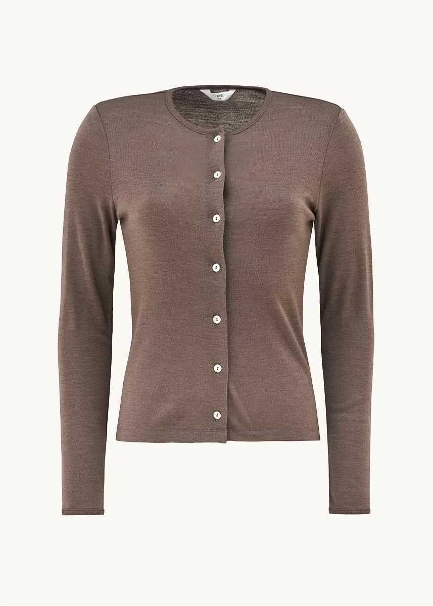 Cardigan i ull med silke 