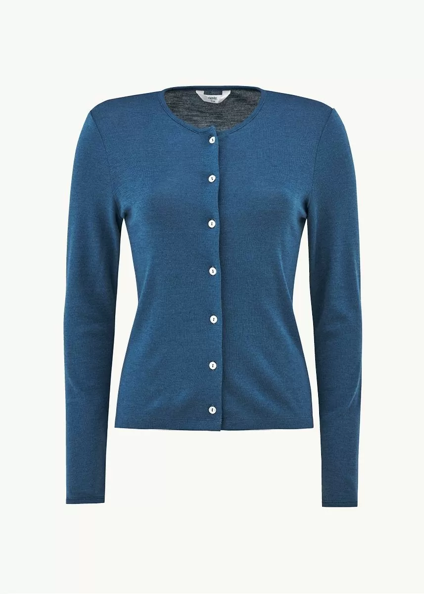 Cardigan i ull med silke 