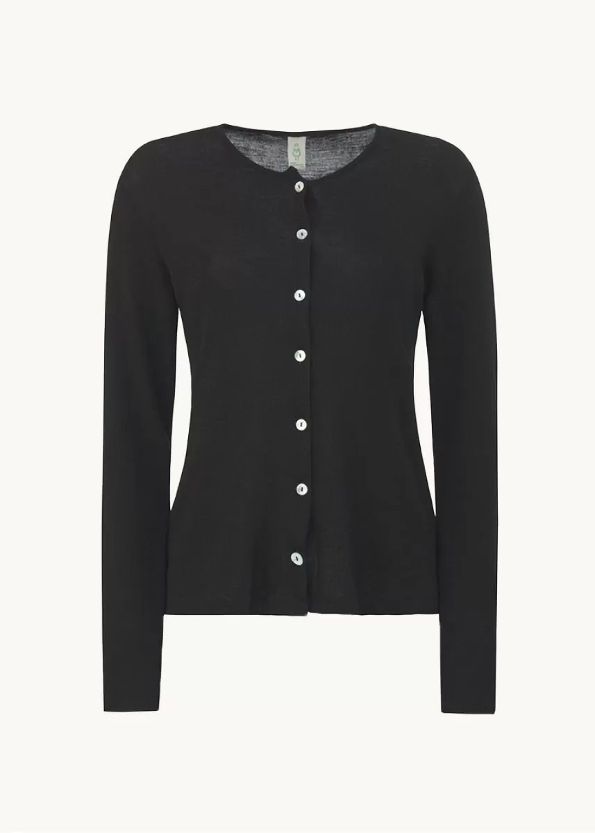 Cardigan i ull med silke 