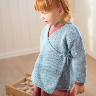 Omslagsjakke til junior - Strikk