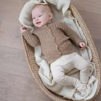 Ruter babyjakke - Strikk