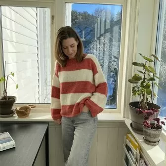 Sigrid stripegenser - Strikk