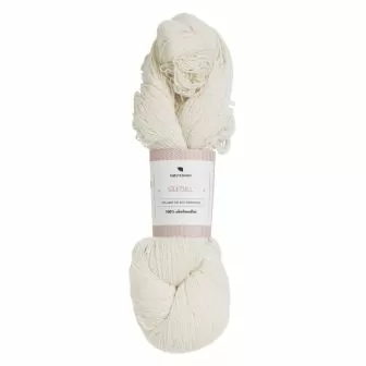 Silkeull 65% merino 35%silke 100g Naturhvit