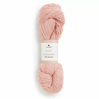Silkeull 65% merino 35%silke 100g Pudderrosa
