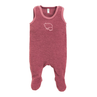 Sparkebukse i ullfrotte, med fot 