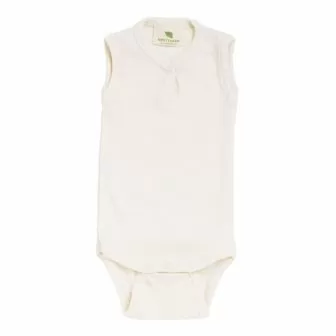 Singletbody m/knapp i ull med silke