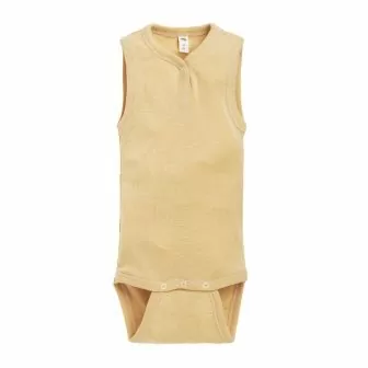 Singletbody m/knapp i ull med silke