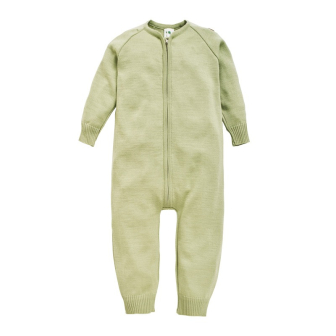 Strikket babydress i ull