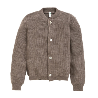 Ulljakke til baby i patentstrikk