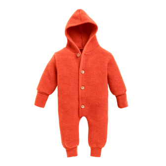 Ullfleecedress med hette