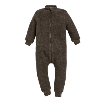 Hel dress i ullfleece - Naturbrun