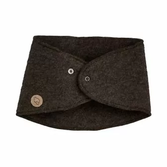 Lukkehals i ullfleece - Naturbrun