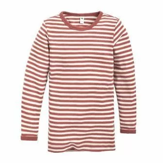 Ulltrøye barn - Mørk rose/natur