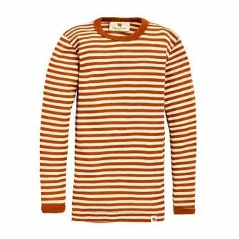 Ulltrøye barn - Terrakotta/natur