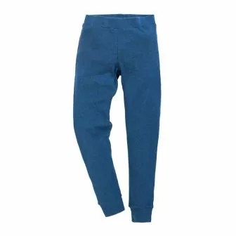 Joggebukse i ull med silke - Dongeriblå