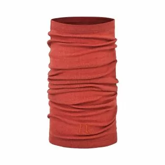 Tubehals i ull med silke