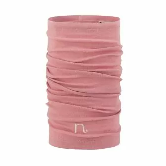 Tubehals i ull med silke