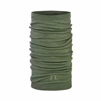 Tubehals i ull med silke