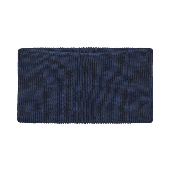 Ribbestrikket pannebånd i ull