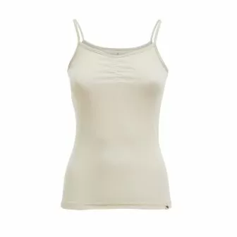 Singlet m/stropper i ull med silke 