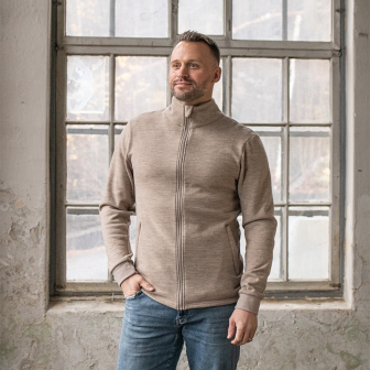 Herrejakke i ullfrotté