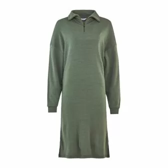 Kjole i ull til dame - Olivin