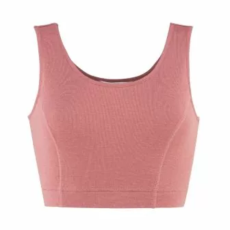 BH topp i ull med silke