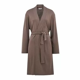 Loungejakke i ull med silke